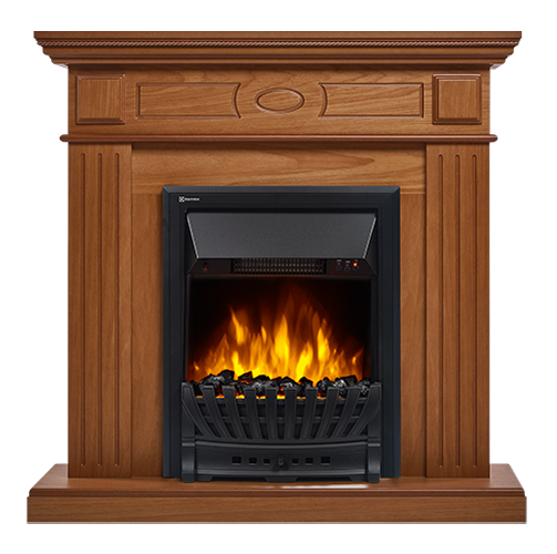 Электрокамин с классическим очагом 2D Electrolux Bianco Classic Дуб с очагом Classic EFP/P - 1020LS