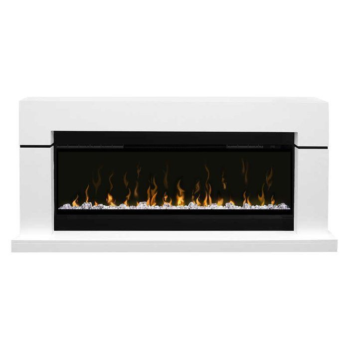 Линейный электрокамин Dimplex Lindos Белый с очагом Ignite XL 50