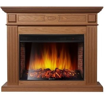 Электрокамин с широким очагом 2D Electrolux Bianco 30 орех с очагом 33 дюйма (EFP/P - 3320RLS)