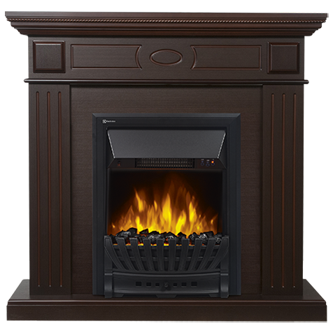 Электрокамин с классическим очагом 2D Electrolux Bianco Classic Темный дуб с очагом Classic EFP/P - 1020LS