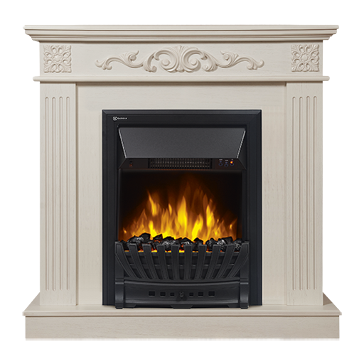Электрокамин с классическим очагом 2D Electrolux Noce Classic Беленый дуб с очагом Classic EFP/P - 1020LS