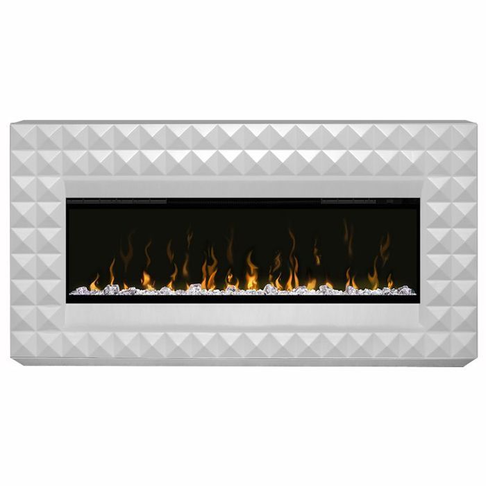 Линейный электрокамин Dimplex Diamond Белый с очагом Ignite ХL 50