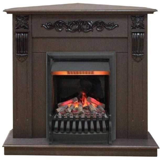 Электрокамин с классическим очагом 3D Real-Flame Dominica Corner STD/EUG DN с очагом 3D Oregan