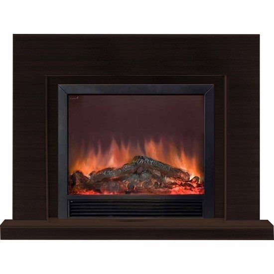 Электрокамин с широким очагом 2D Glenrich Астория Delux 39 (Sharm39 Black) Венге