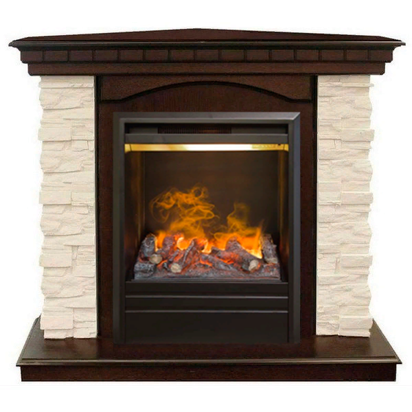Электрокамин с классическим очагом 3D Real-Flame Elford Corner STD/EUG/ с очагом 3D Olympic