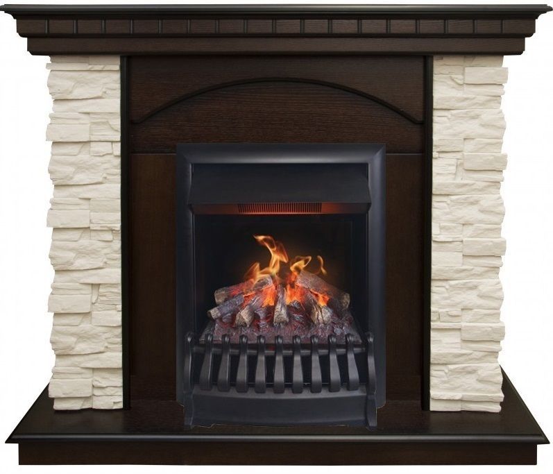 Электрокамин с классическим очагом 3D Real-Flame Elford Corner STD/EUG/ с очагом 3D Oregan