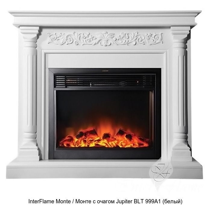 Деревянный камин (портал+очаг) InterFlame Monte / Монте с очагом Jupiter FX M Black