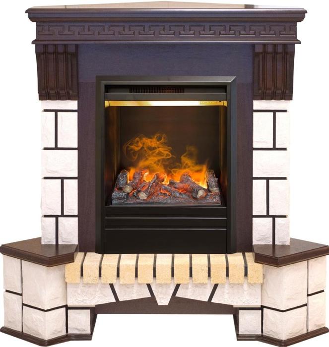 Электрокамин с классическим очагом 3D Real-Flame Stone Corner new STD/EUG 3D Olympic
