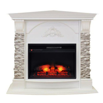 Электрокамин с широким очагом 2D Real-Flame Athena Corner GR STD/EUG/24/25,5 WT Eridan 24