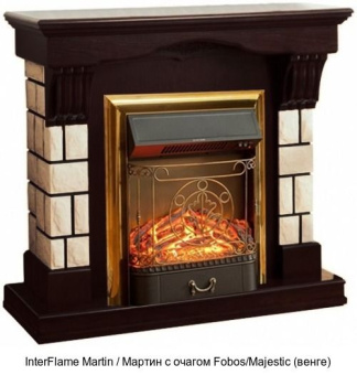 Каменный камин (портал+очаг) InterFlame Martin / Мартин с очагом Majestic br