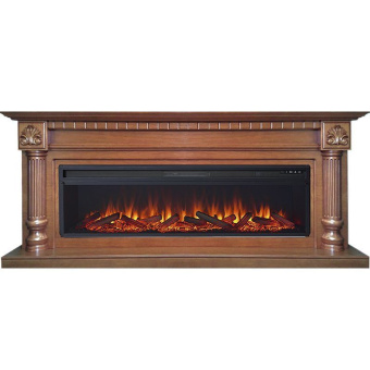 Линейный электрокамин Royal Flame Edinburg 60 с очагом Vision 60 (Тёмный орех)