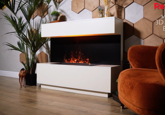 RealFlame Cassette 630M 3D Black Panel