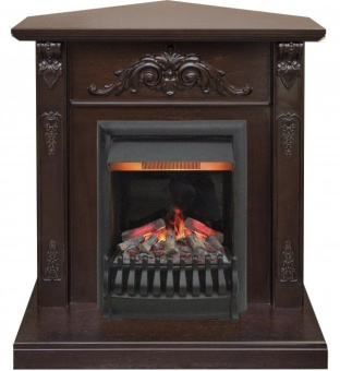 Электрокамин с классическим очагом 3D Real-Flame Anita corner AO с очагом 3D Oregan