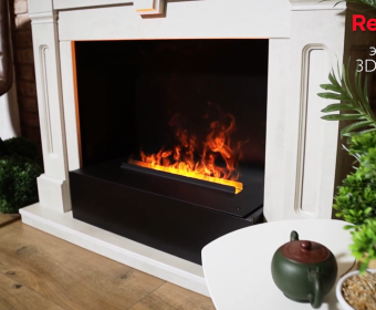 RealFlame Cassette 630M 3D Black Panel