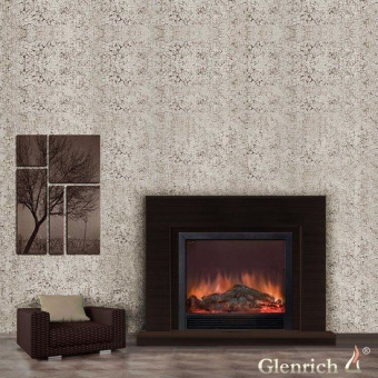 Электрокамин с широким очагом 2D Glenrich Астория Delux 39 (Sharm39 Black) Венге