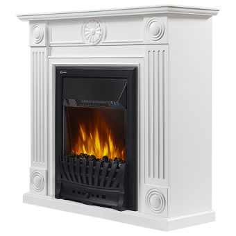Электрокамин с классическим очагом 2D Electrolux Frame Classic шпон белый с очагом Classic EFP/P - 1020LS