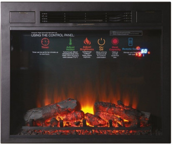 Широкий очаг 2D InterFlame Sirius 30 LED FX Black