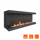Биокамин фронтальный SteelHeat LONG 1500