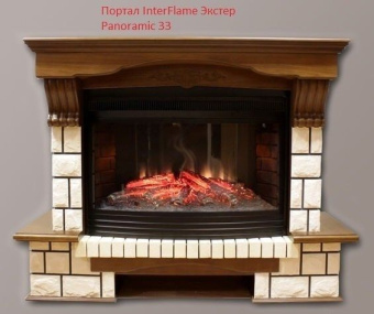 Широкий очаг 2D InterFlame Panoramic 33 LED FX