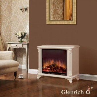 Электрокамин с широким очагом 2D Glenrich Версаль (Arte 23) Белый