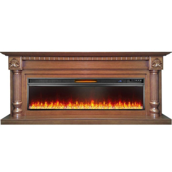 Линейный электрокамин Royal Flame Edinburg 60 с очагом Vision 60 (Тёмный орех)