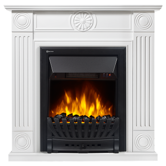 Электрокамин с классическим очагом 2D Electrolux Frame Classic шпон белый с очагом Classic EFP/P - 1020LS