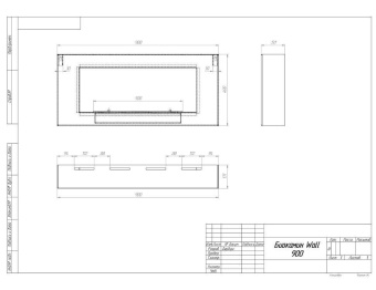 Биокамин SteelHeat WALL 900