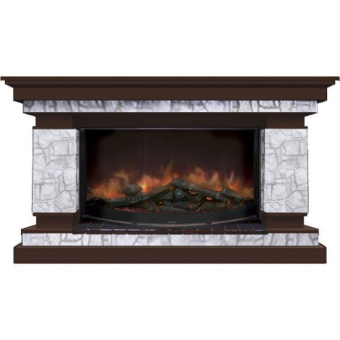 Электрокамин с широким очагом 2D Glenrich Лорд 86 (Rondo S86) камень-Старый город/цвет-Дуб 46