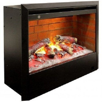 Электрокамин с широким очагом 3D Real-Flame Silvia Corner 26 AO с очагом 3D Helios 26