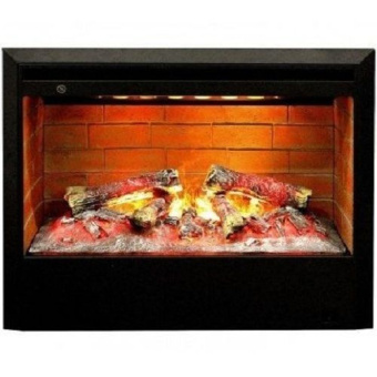 Электрокамин с широким очагом 3D Real-Flame Silvia Corner 26 AO с очагом 3D Helios 26