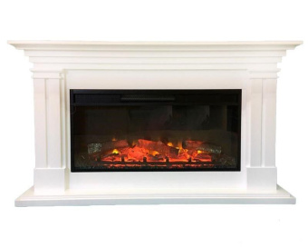 Пристенный электрокамин InterFlame Честер с очагом Foton 36 LED FX QZ