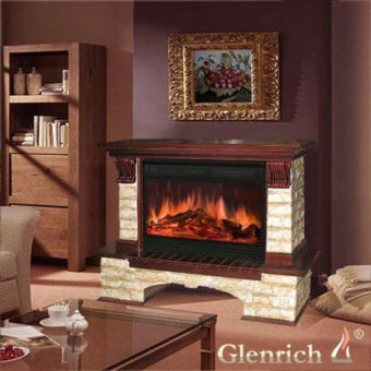 Электрокамин с широким очагом 2D Glenrich Бостон S33