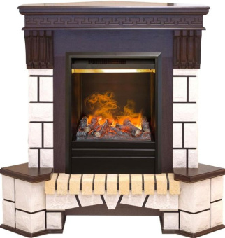 Электрокамин с классическим очагом 3D Real-Flame Stone Corner new STD/EUG 3D Olympic